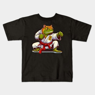 Tiger frog karate Kids T-Shirt